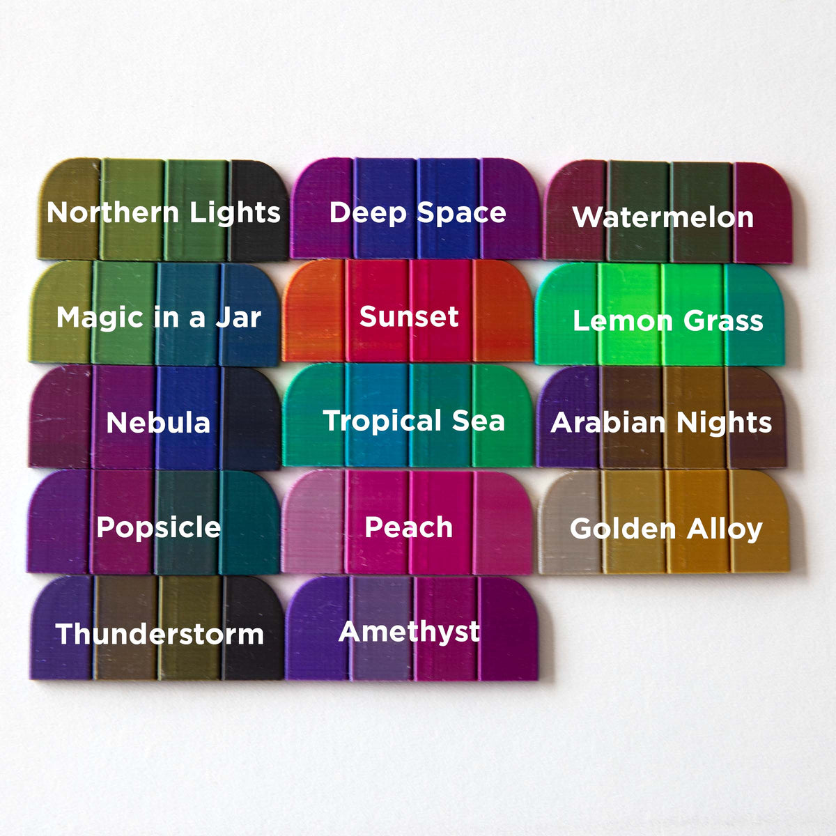 a collection of colorful popsicle stick markers, each representing a different flavor or type of popsicle.