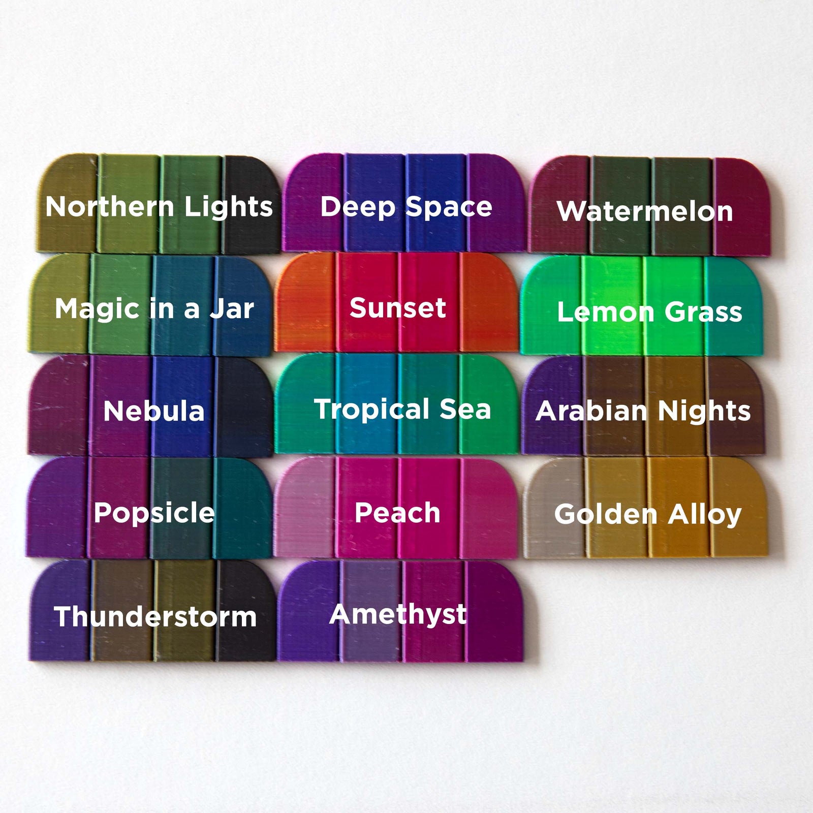 a collection of colorful popsicle stick markers, each representing a different flavor or type of popsicle.