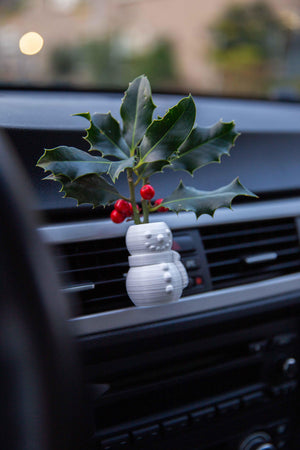 Snowman - Cardening Mini Vase Car Accessory